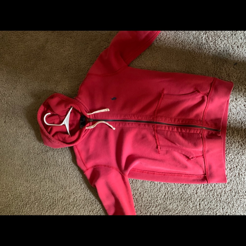 Red polo hoodie sz Small
